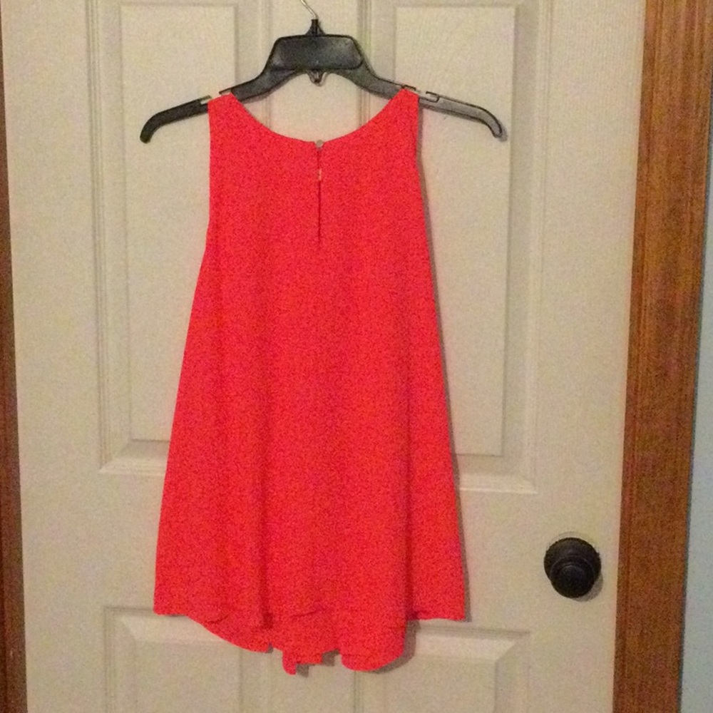 Maison Jules Sleeveless Coral Blouse Large NWT
